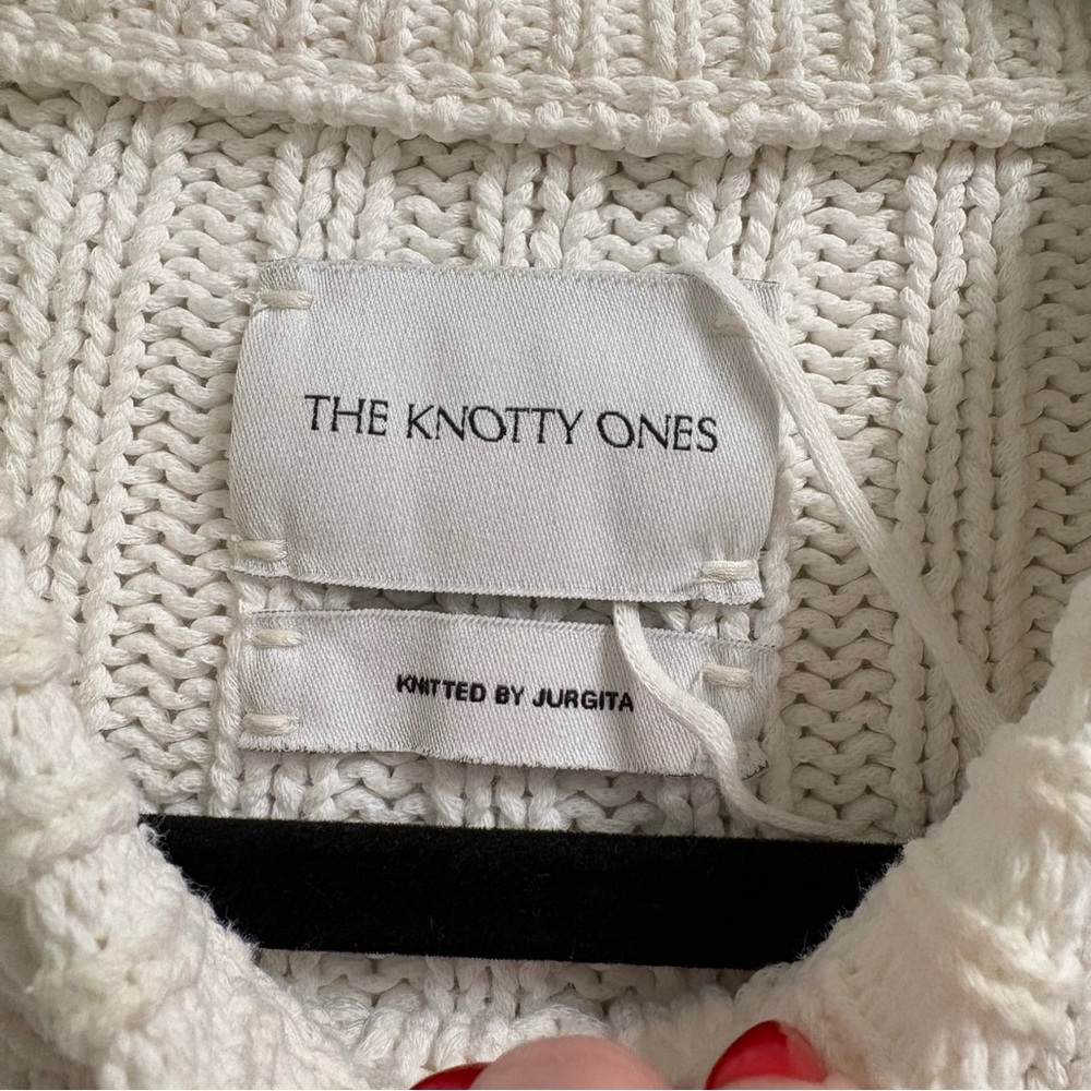 The Knotty Ones Delcia Organic Cotton Off-White‎ Sweater Size Small/Medium - Picture 4 of 8